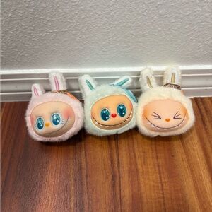 Labubu head plushy keychains (3 pack)